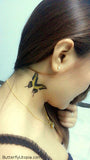 butterfly on neck temporary tattoo