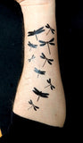 dragonfly black temporary tattoo