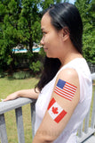 large america american flag temporary tattoo