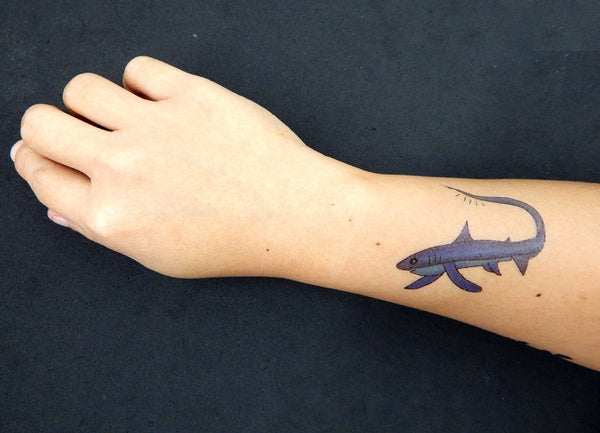 2 Temporäre Hai-Tattoos – Realistische Fake-Tattoos, Ca. 20 X 15 Cm