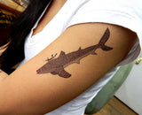 cartoon whale shark tattoo