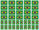 Brazil Flag stickers