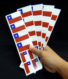 Chilean Flag Party Stickers
