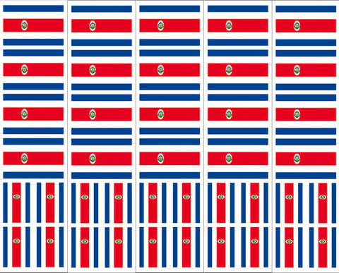 Costa Rica Flag Decals