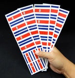 Costa Rican Flag Stickers