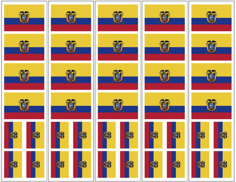  Ecuador Flag Temporary Tattoo