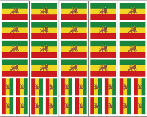 Ethiopian Rastafari Flag Temporary Tattoo
