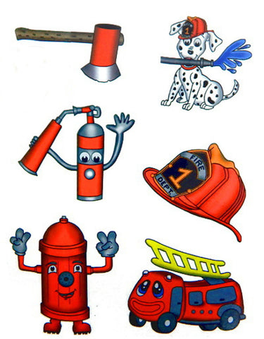 firefighter temporary tattoo party favor
