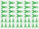 Green Ribbon Temporary Tattoos