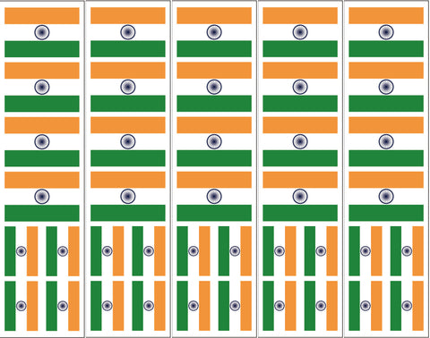 India Flag Temporary Tattoos