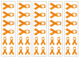 orange ribbon temporary tattoo
