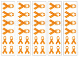orange ribbon temporary tattoo