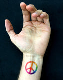 peace sign temporary tattoo