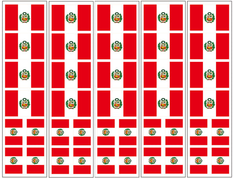 Peru Flag Temporary Tattoo