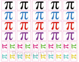 Pi Symbol Day Party Favor Stickers