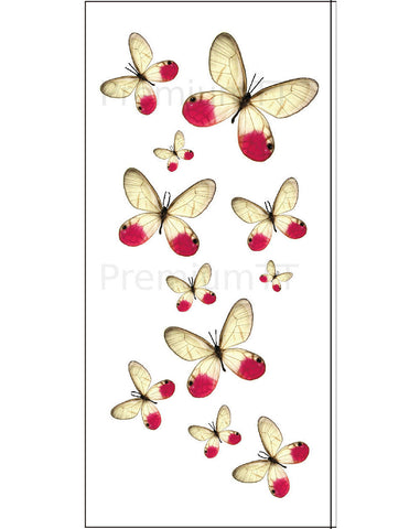 pink butterfly temporary tattoo