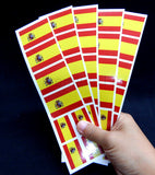 Spanish Flag Party Stickers Decals