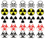 warning symbols temporary tattoos