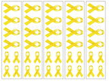 Yellow Ribbon Temporary Tattoos